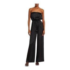Aqua Elegant Black Strapless Jumpsuit